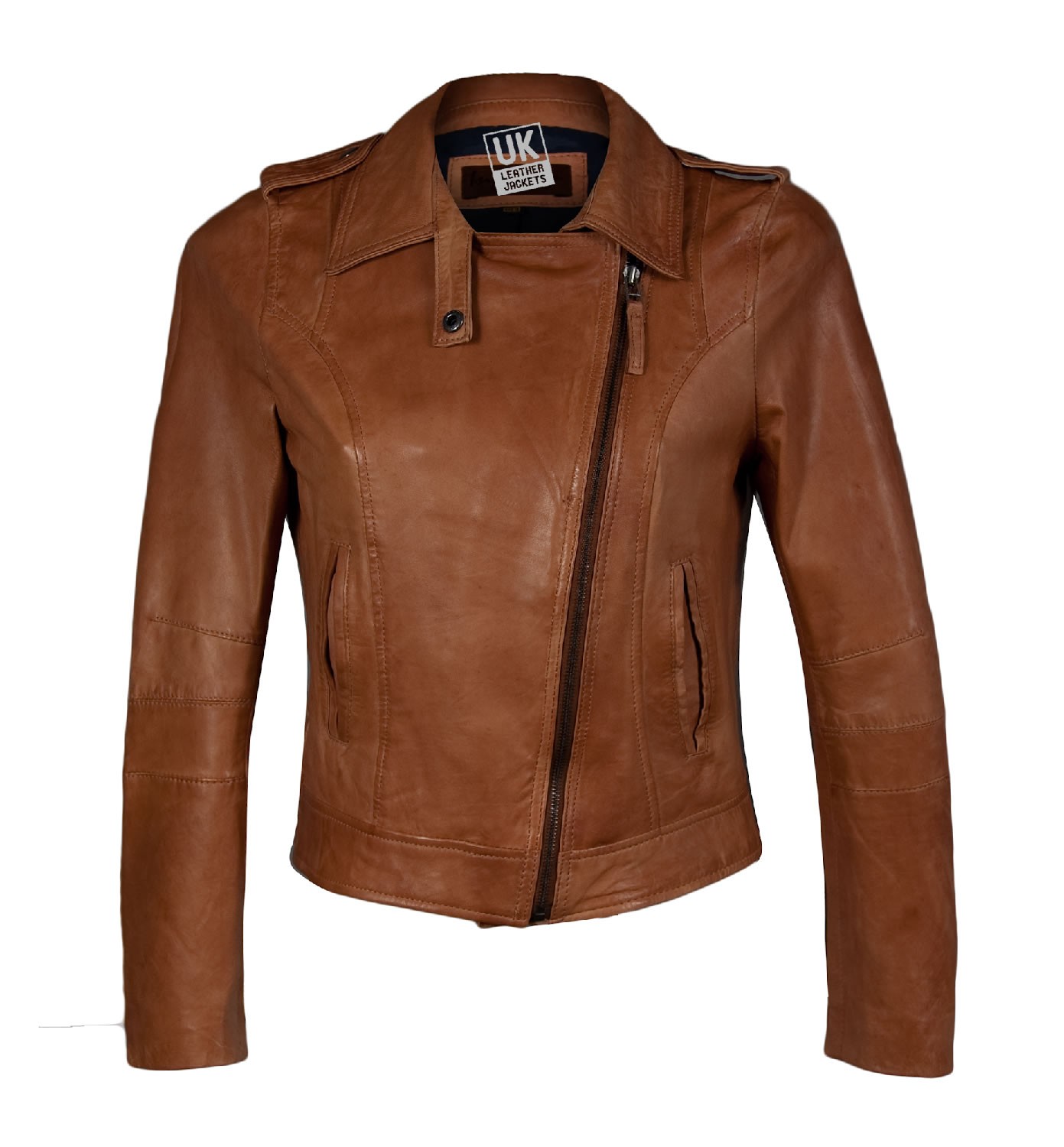 Womens tan brown leather jacket – Modern fashion jacket photo blog