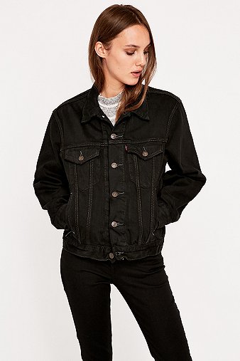 womens black denim jean jacket - Jean Yu Beauty