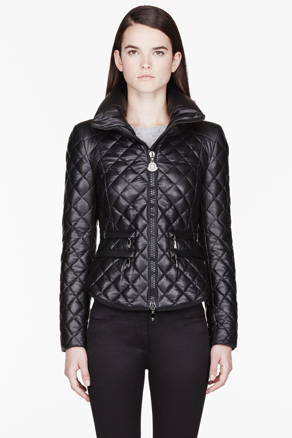 Black Quilted Leather Jacket Jackets