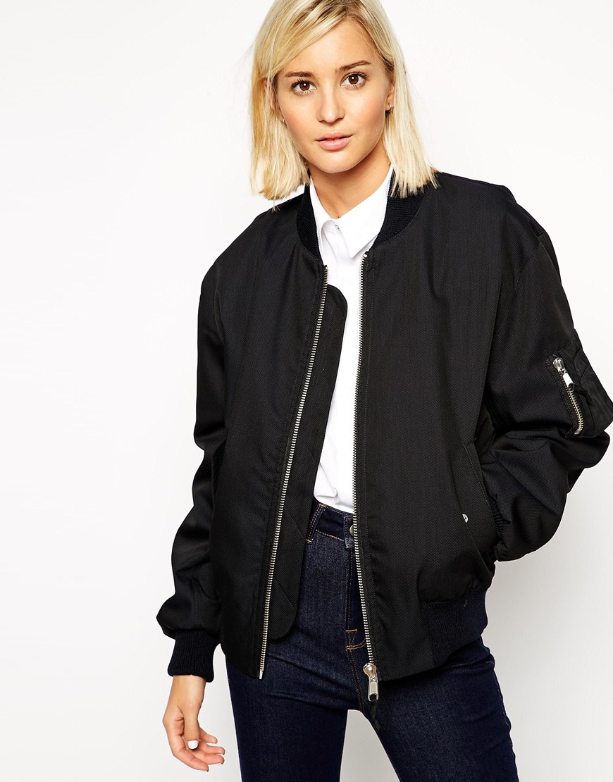 Buy womens black bomber jacket – Modern fashion jacket photo blog