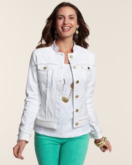 ladies white denim jacket