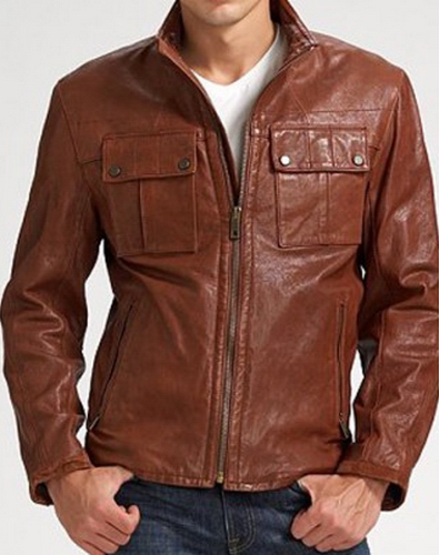 Mens brown leather riding jacket – Modern fashion jacket photo blog