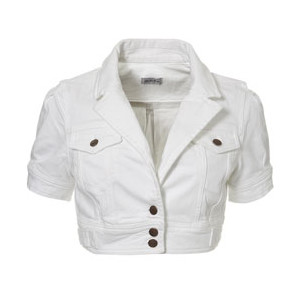 Short sleeve cropped denim jacket – Modern fashion jacket photo blog