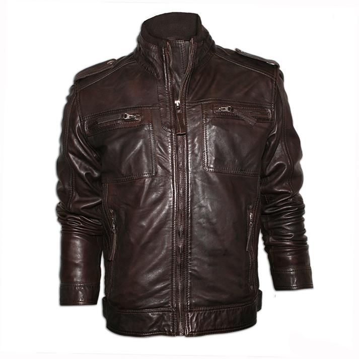 Men S Vintage Leather Jacket 119