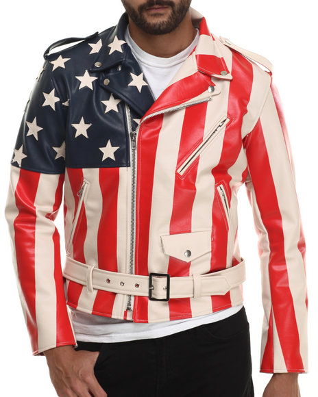 American Flag Leather Jacket – Jackets
