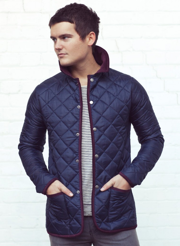 Mens Navy Quilted Jacket – Jackets