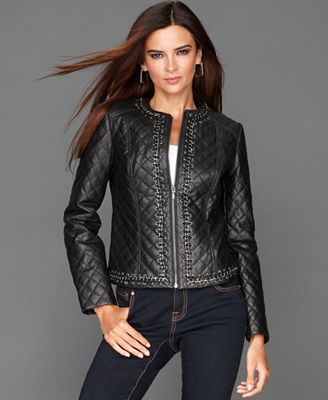 Womens Quilted Leather Jacket – Jackets