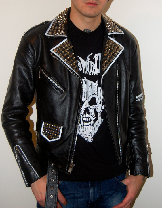 Punk Leather Jacket - Jackets