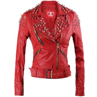 Punk Leather Jacket - Jackets