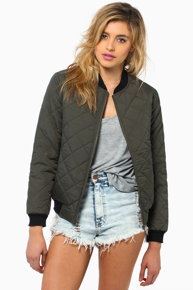 quilted bomber jacket ladies