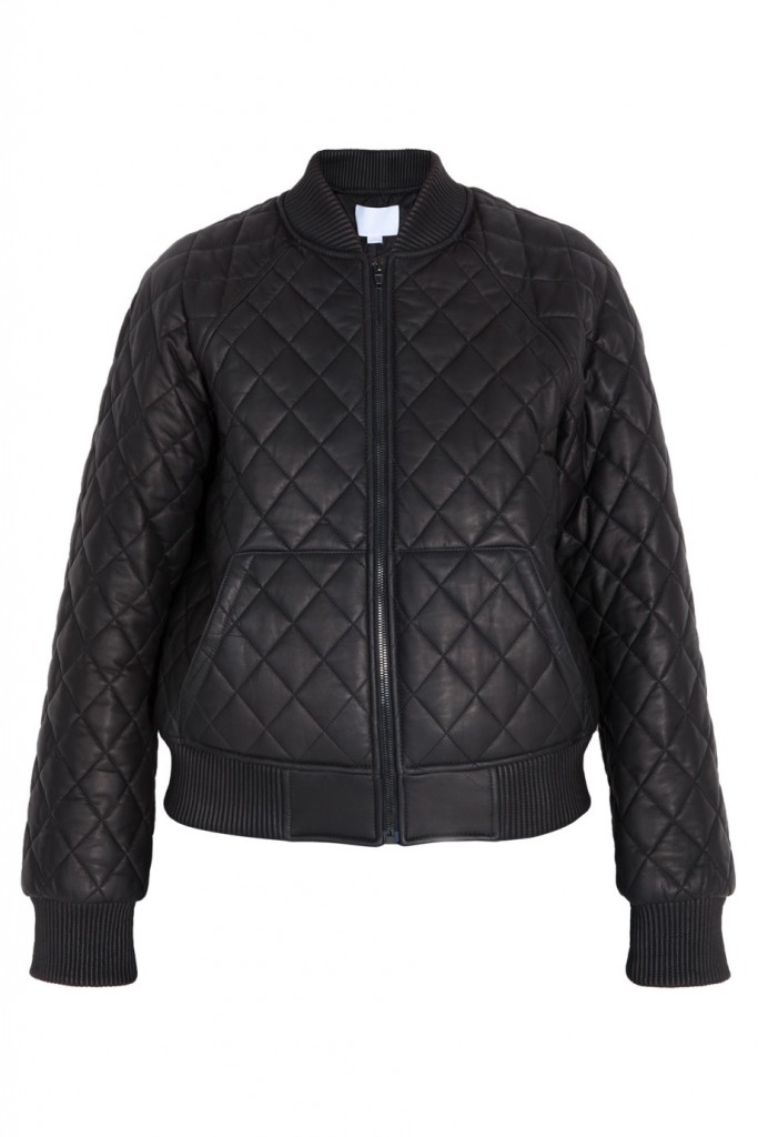 Quilted Leather Bomber Jacket – Jackets