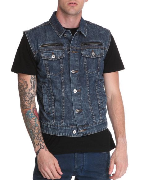 Sleeveless Denim Jackets - Jackets