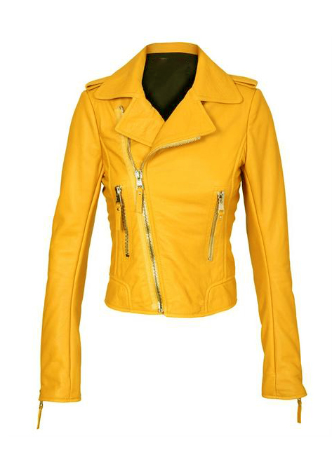 Yellow Leather Jackets - Jackets