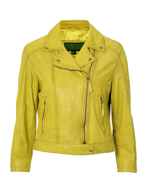 Yellow Leather Jackets - Jackets