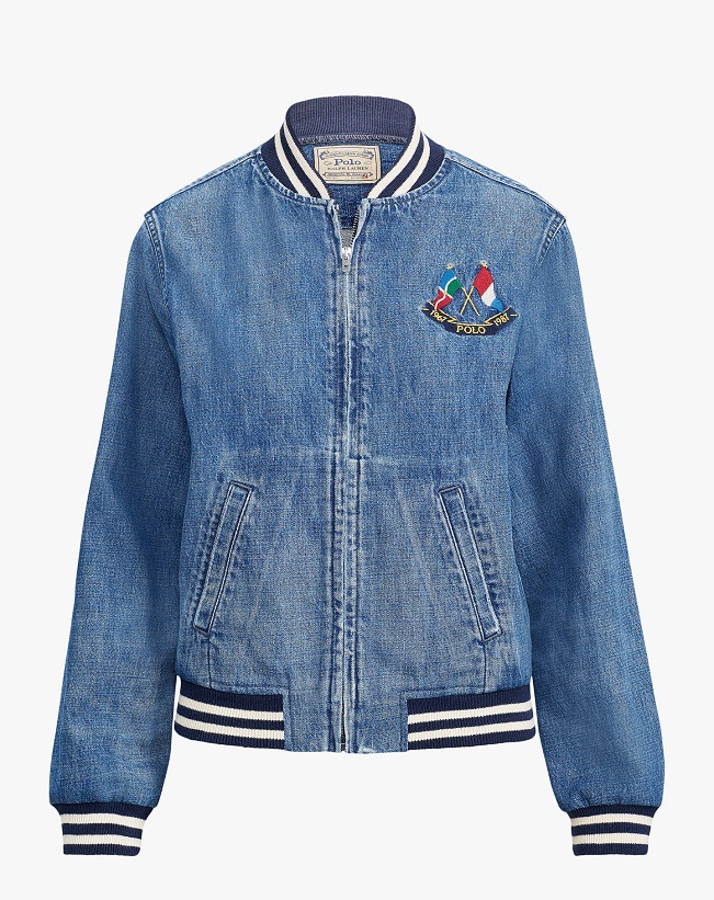 Denim Varsity Jacket Jackets