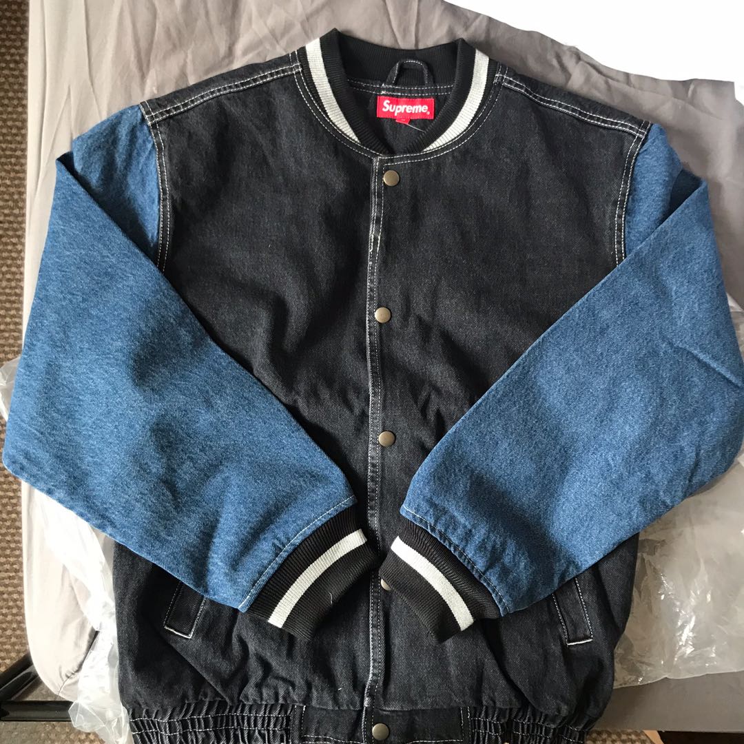 Denim Varsity Jacket Jackets