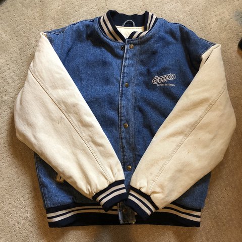 Denim Varsity Jacket - Jackets