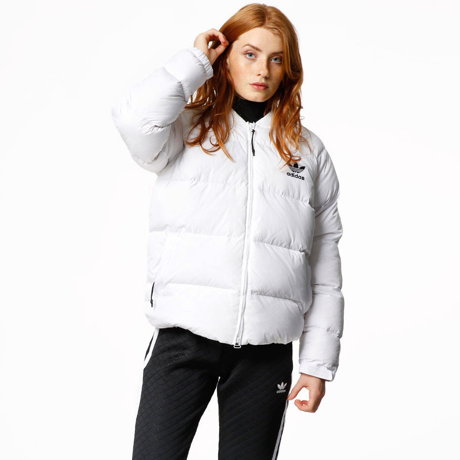 adidas white down jacket