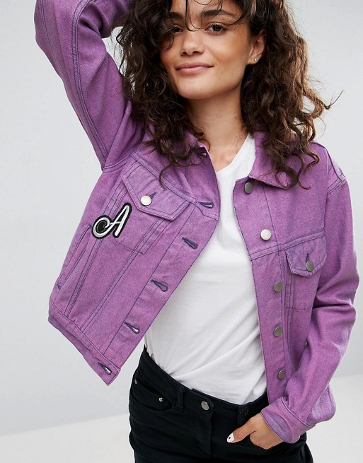 Purple Denim Jacket - Jackets