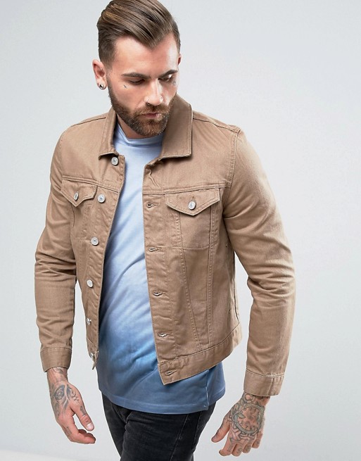 Brown Denim Jacket - Jackets