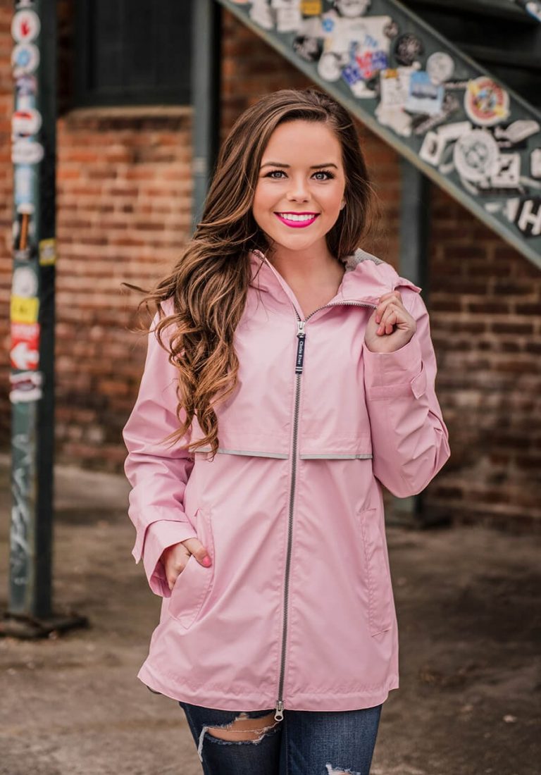 Pink Rain Jacket Jackets