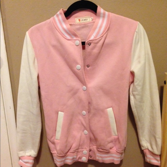 Pink Varsity Jacket Jackets