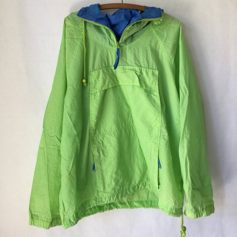 Green Windbreaker Jacket - Jackets