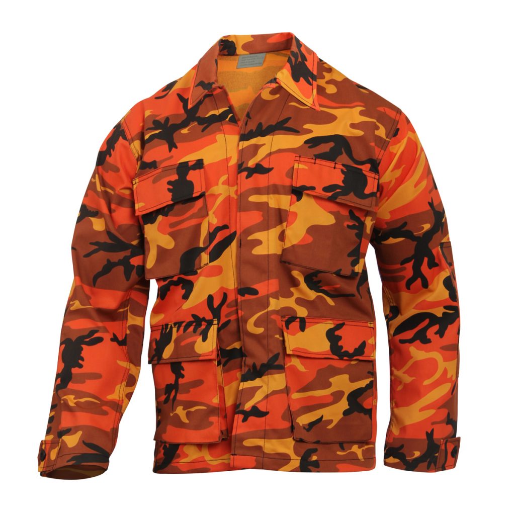 orange camo cropped jacket
