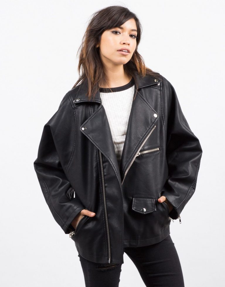 Oversized Biker Jacket Jackets