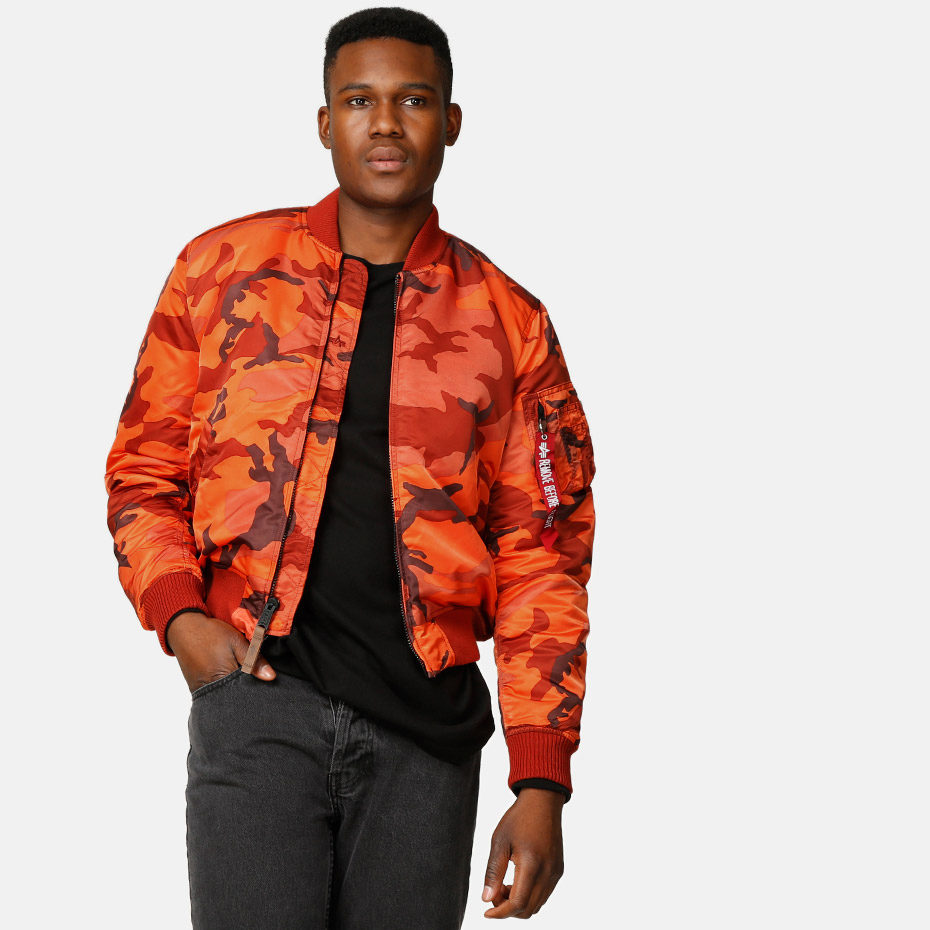 Orange Camo Jacket - Jackets