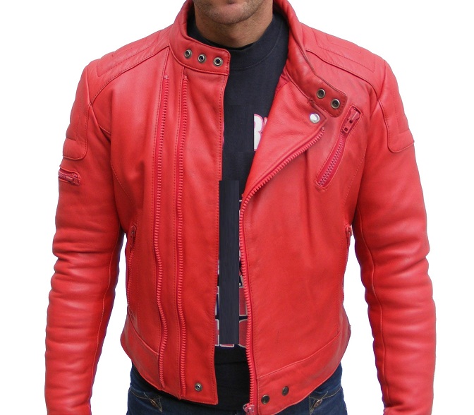 Red Biker Jacket Jackets — free download