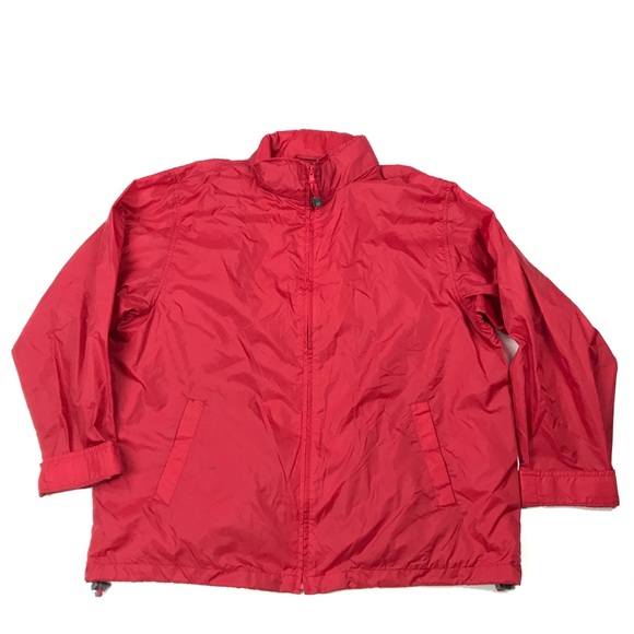 Red Windbreaker Jacket - Jackets