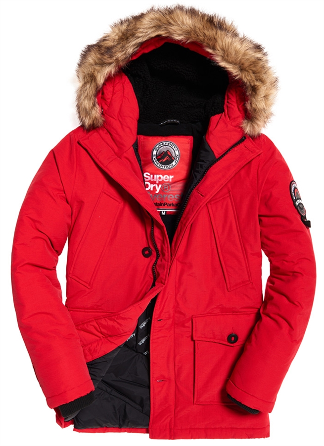 Red Parka Jacket - Jackets