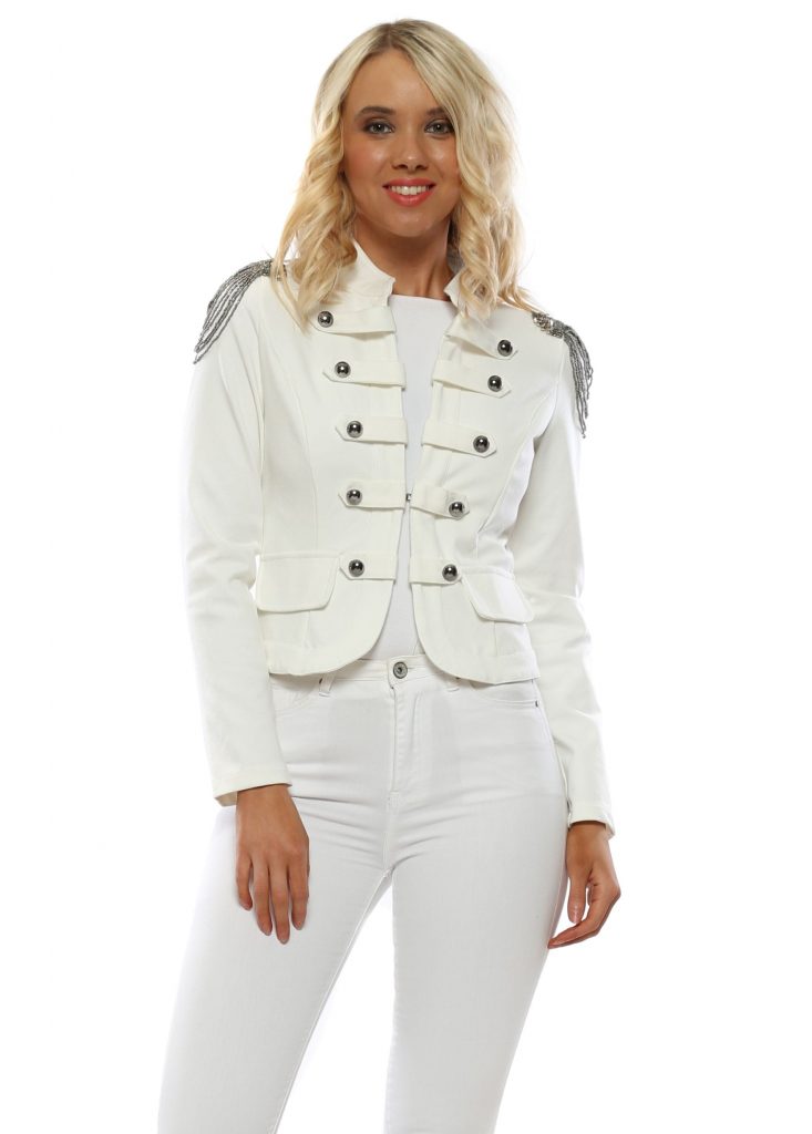 White Military Jacket Jackets