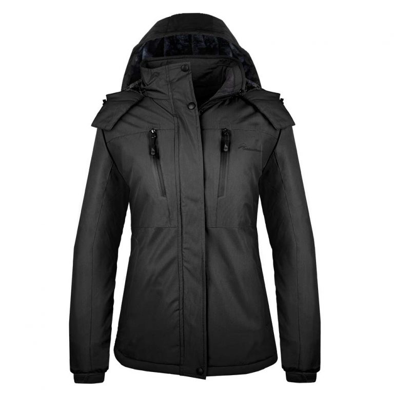 womens black ski jacket