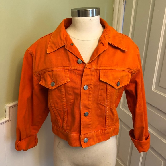 Orange Jean Jacket - Jackets