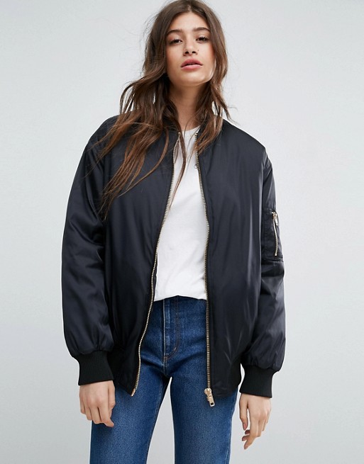 Oversized Bomber Jacket - Jackets