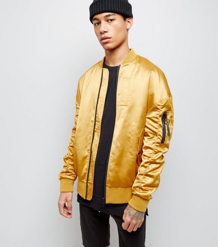 Gold Bomber Jacket - Jackets