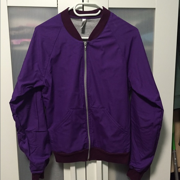 Purple Bomber Jacket - Jackets