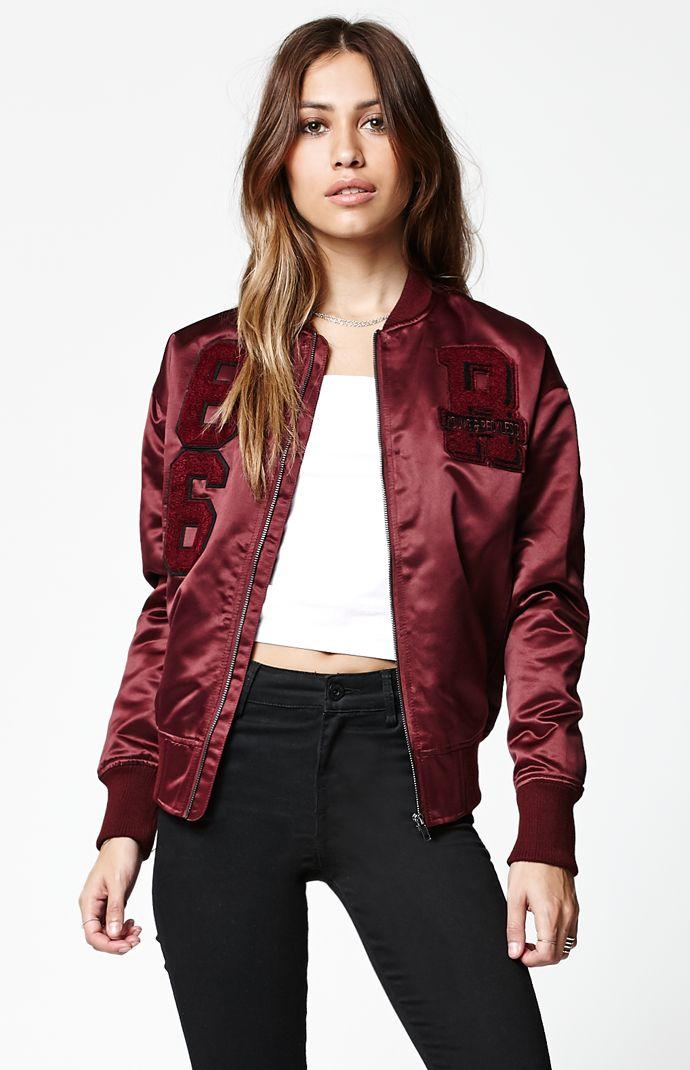 Maroon Bomber Jacket Jackets