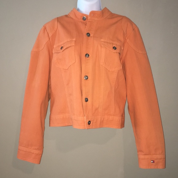 Orange Jean Jacket - Jackets