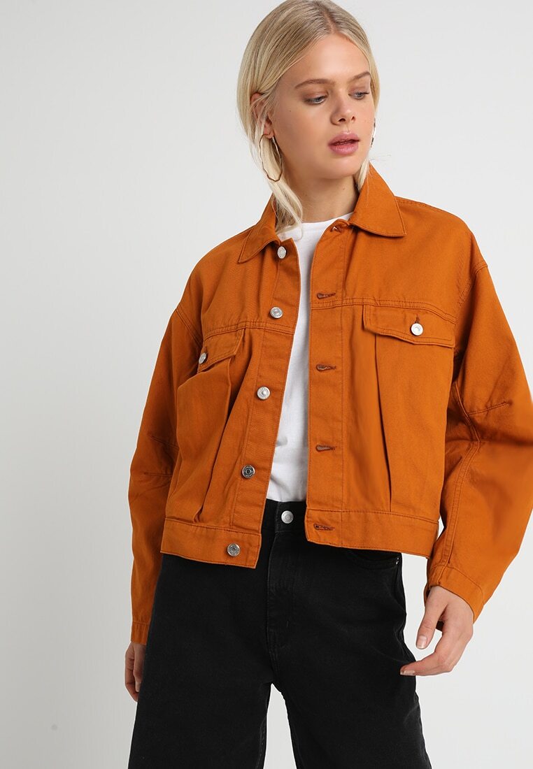 Orange Jean Jacket - Jackets