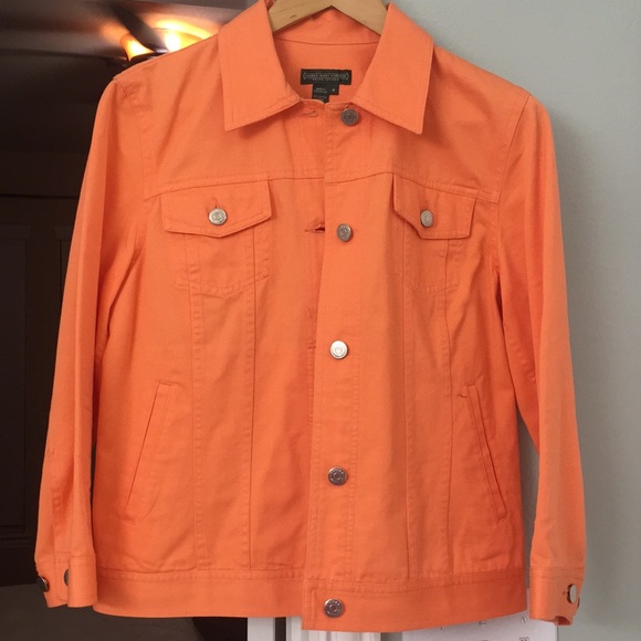 Orange Jean Jacket - Jackets