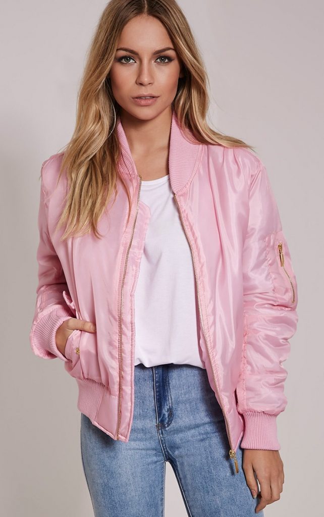 Pink Bomber Jacket - Jackets