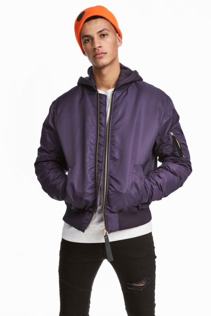Purple Bomber Jacket Jackets