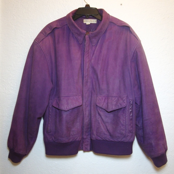 Purple Bomber Jacket - Jackets