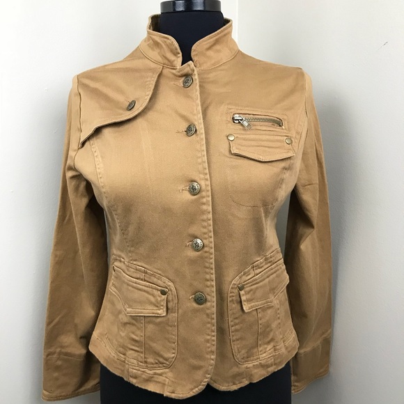 Brown Military Jacket - Jackets