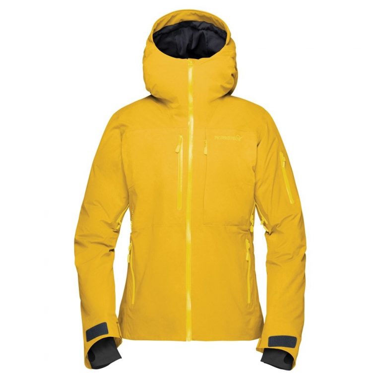 bright yellow ski jacket