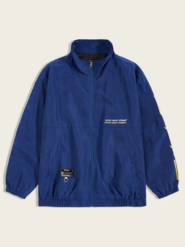 Blue Windbreaker Jacket - Jackets