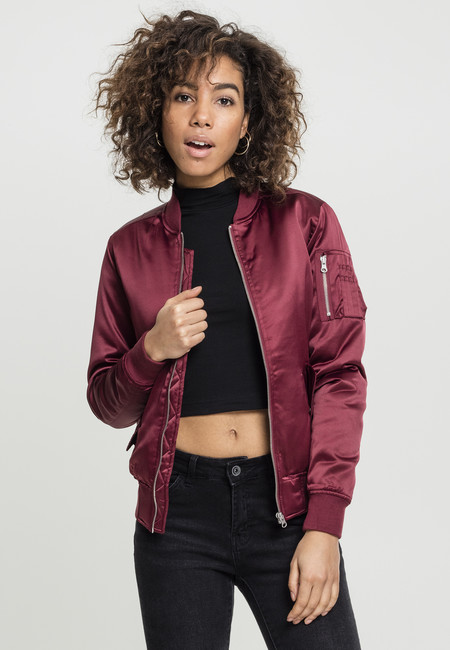 Burgundy Bomber Jacket - Jackets